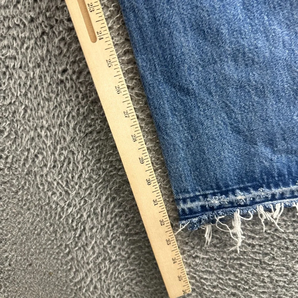 Arizona Jeans Mens 34x32 Blue Cotton Denim Straight Leg Relaxed Baggy Distressed